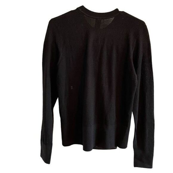 Kit and Ace Sweater Womens M Breeze Through Crew Cashmere Silk Black Luxe NWT - Picture 2 of 7